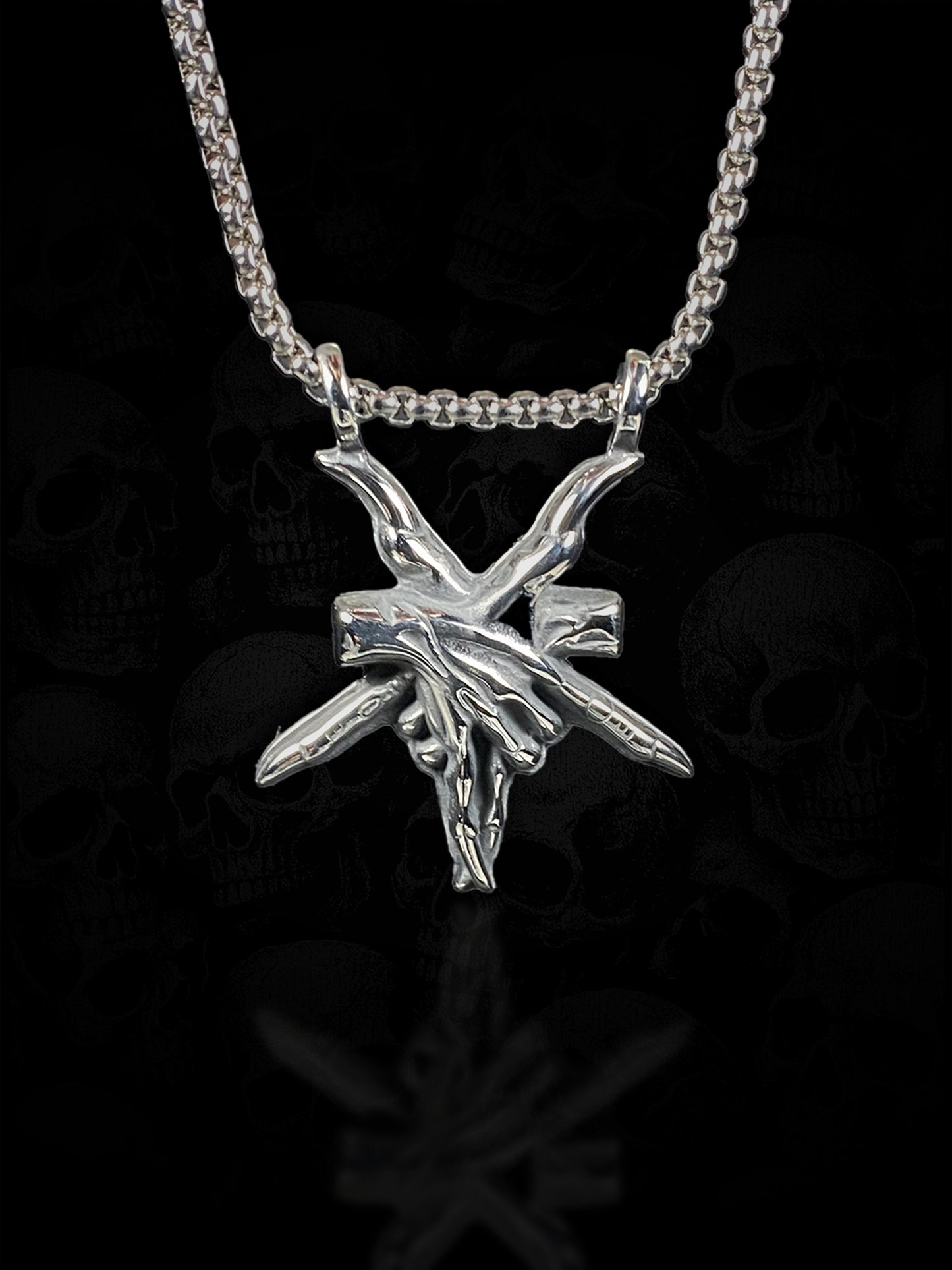 Pentagram Hands Necklace