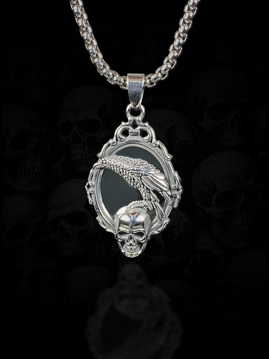 Crow Mirror Necklace