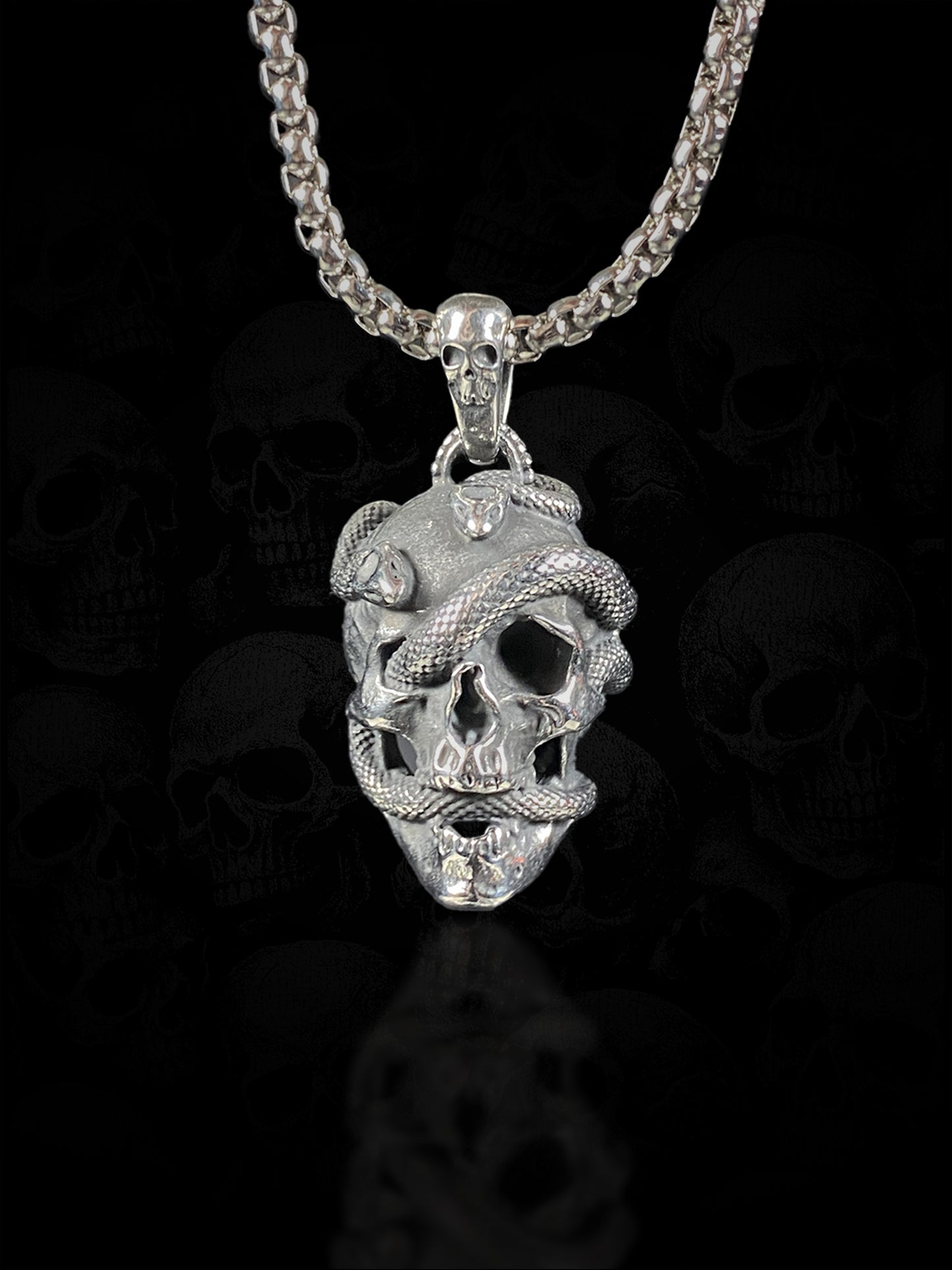 Serpent Skull Necklace